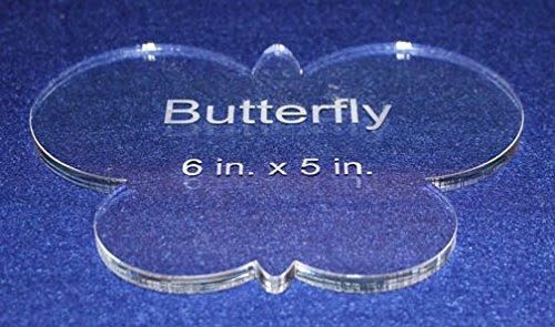 Butterfly 6" X 5" - Clear ~1/4" Thick Acrylic