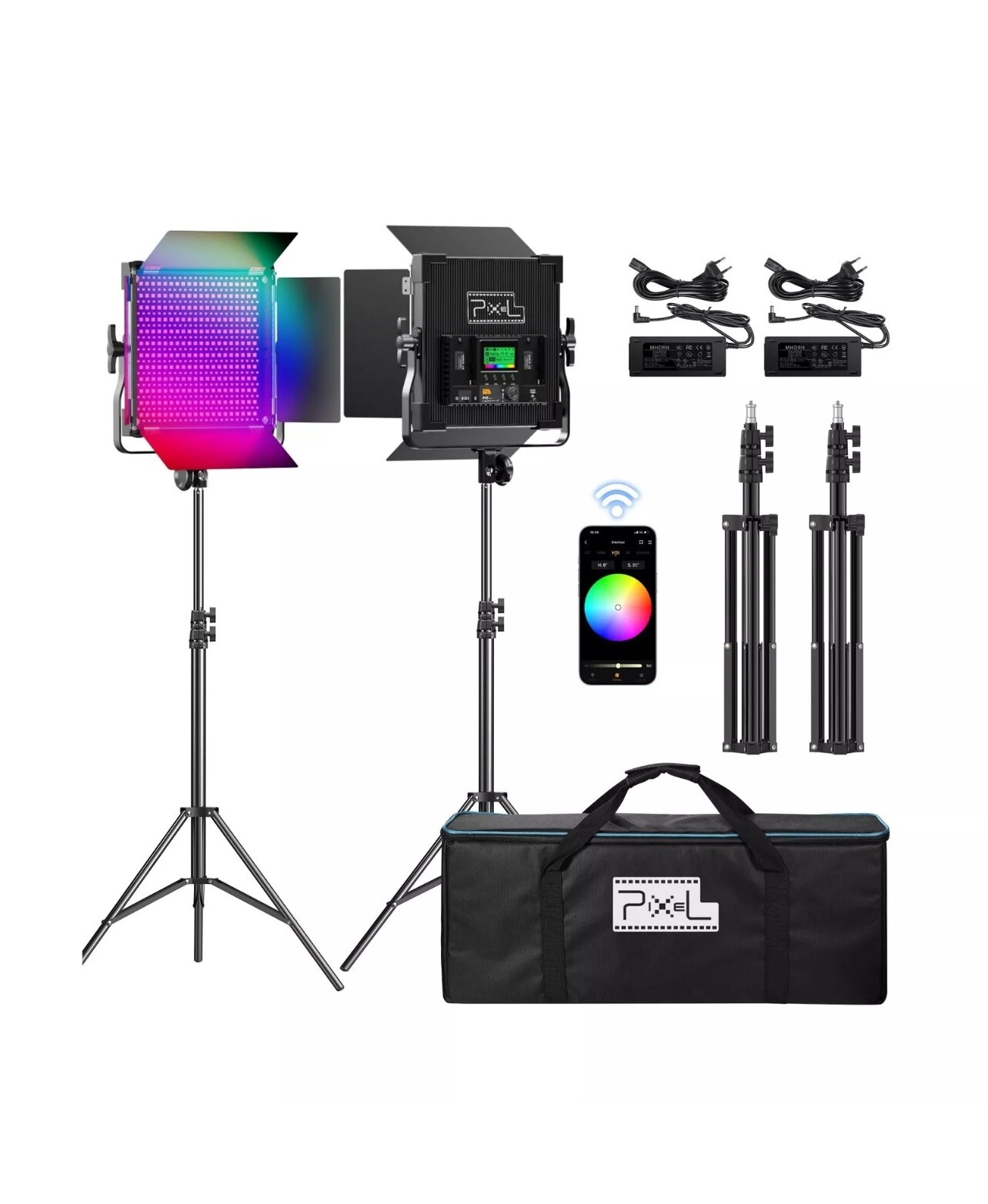 Pixel P45 RGB LED Panel Video Light,Photography Lighting with APP Control,260...
