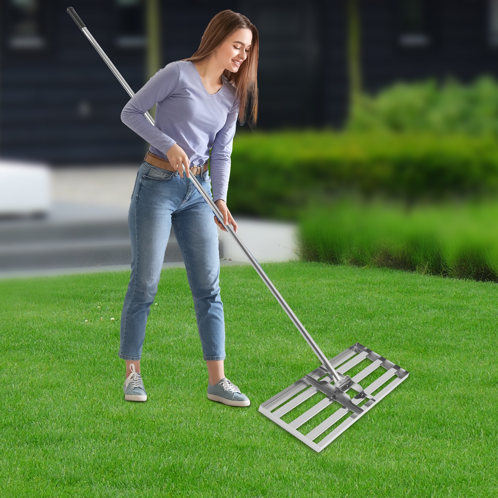 30"x 10" Stainless Steel Lawn Yard Leveling Tool Landscape Gardening Leveler
