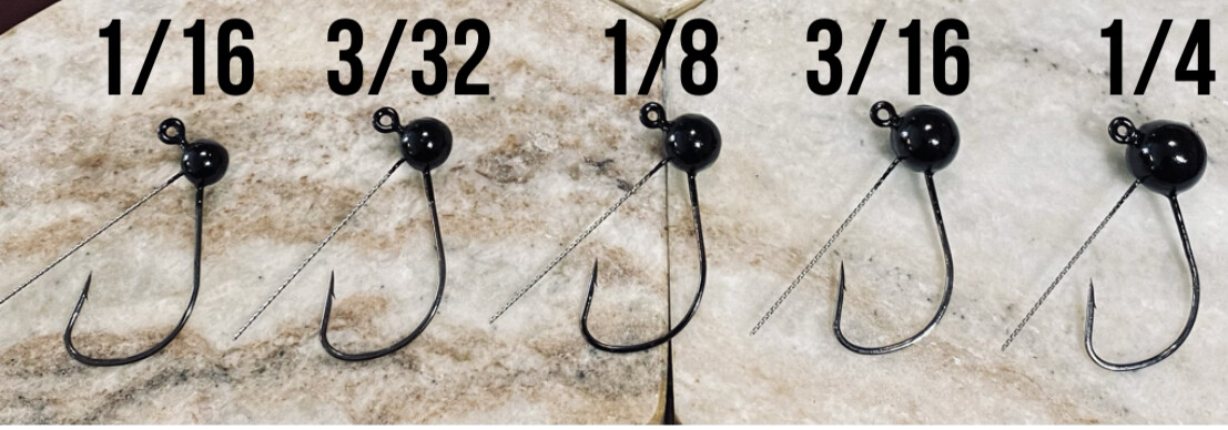 Weighted Wacky Jig Head 3 pk 1/0 VMC Hook Weedless and Non Weedless