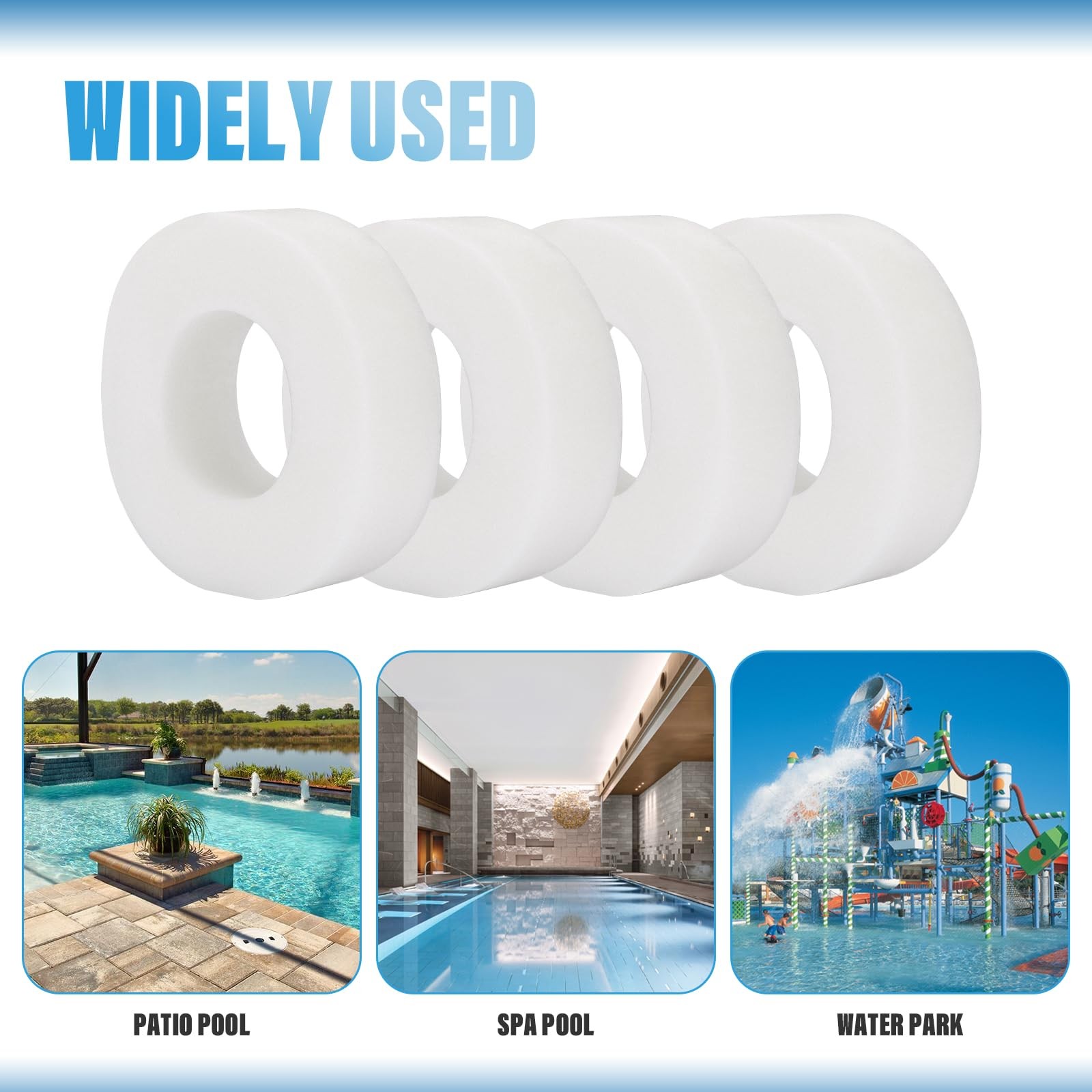 4 Pack Climbing Rings Replacement for Maytronics Dolphin Robotic Pool White