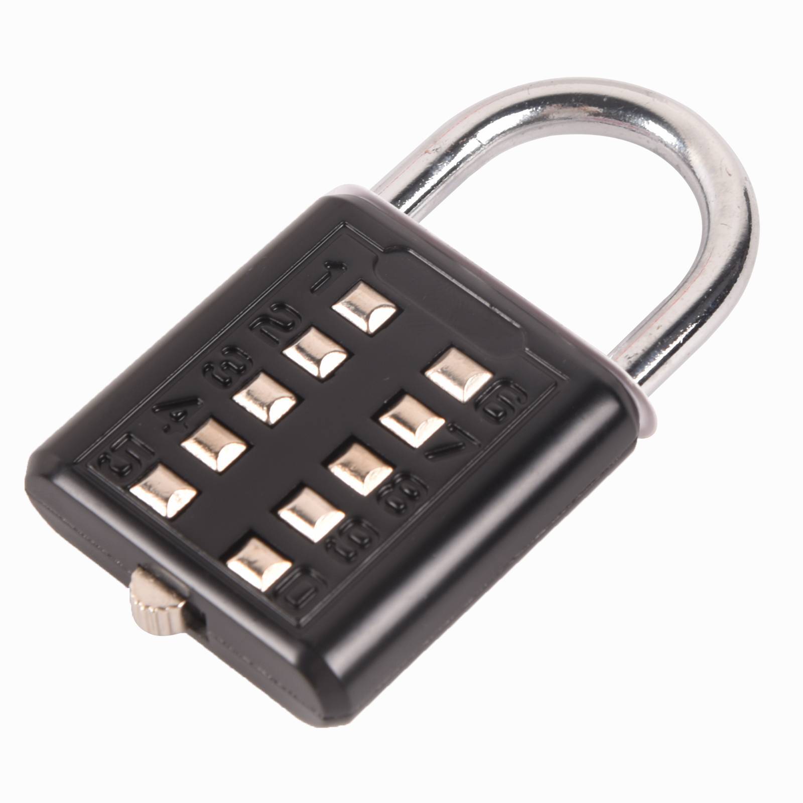 10-Digit Combination Lock Push Button Padlock 5 Digit Locking Mechanism 2PCS