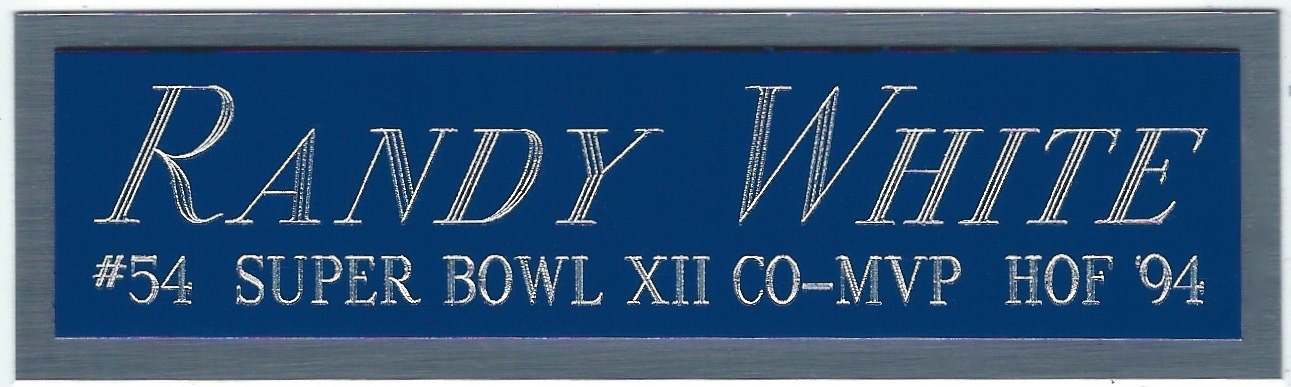 RANDY WHITE COWBOYS NAMEPLATE FO AUTOGRAPHED Signed Football HELMET JERSEY PHOTO