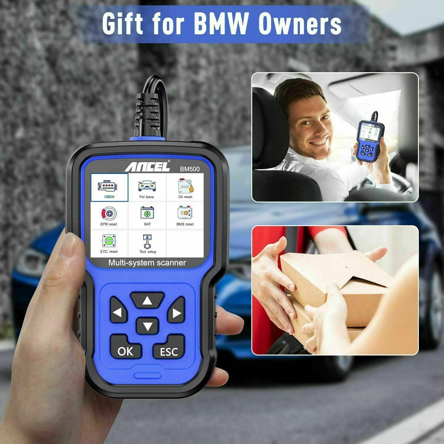ANCEL BM500 All System OBD2 Scanner Code Reader for BMW Mini Car Diagnostic Scan