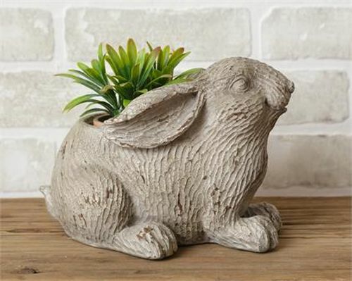 Audrey's Garden / Indoor PLANTER, BUNNY, Resin, 9½" x 6½"