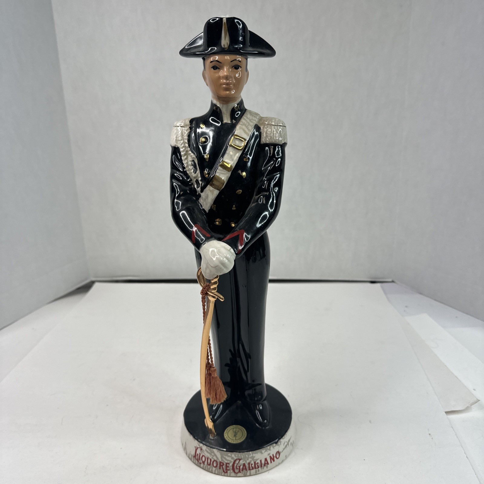 Liquore Galliano Soldier w/ Sword Decanter Bottle Coronelli Italy 17" Empty