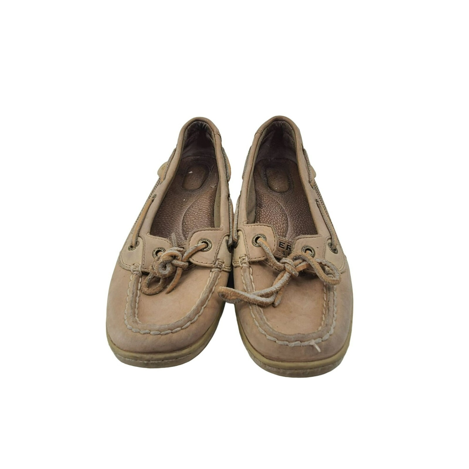 Sperry Top Sider Angelfish Boat Shoes 7M Tan Leather Preppy Classic Women