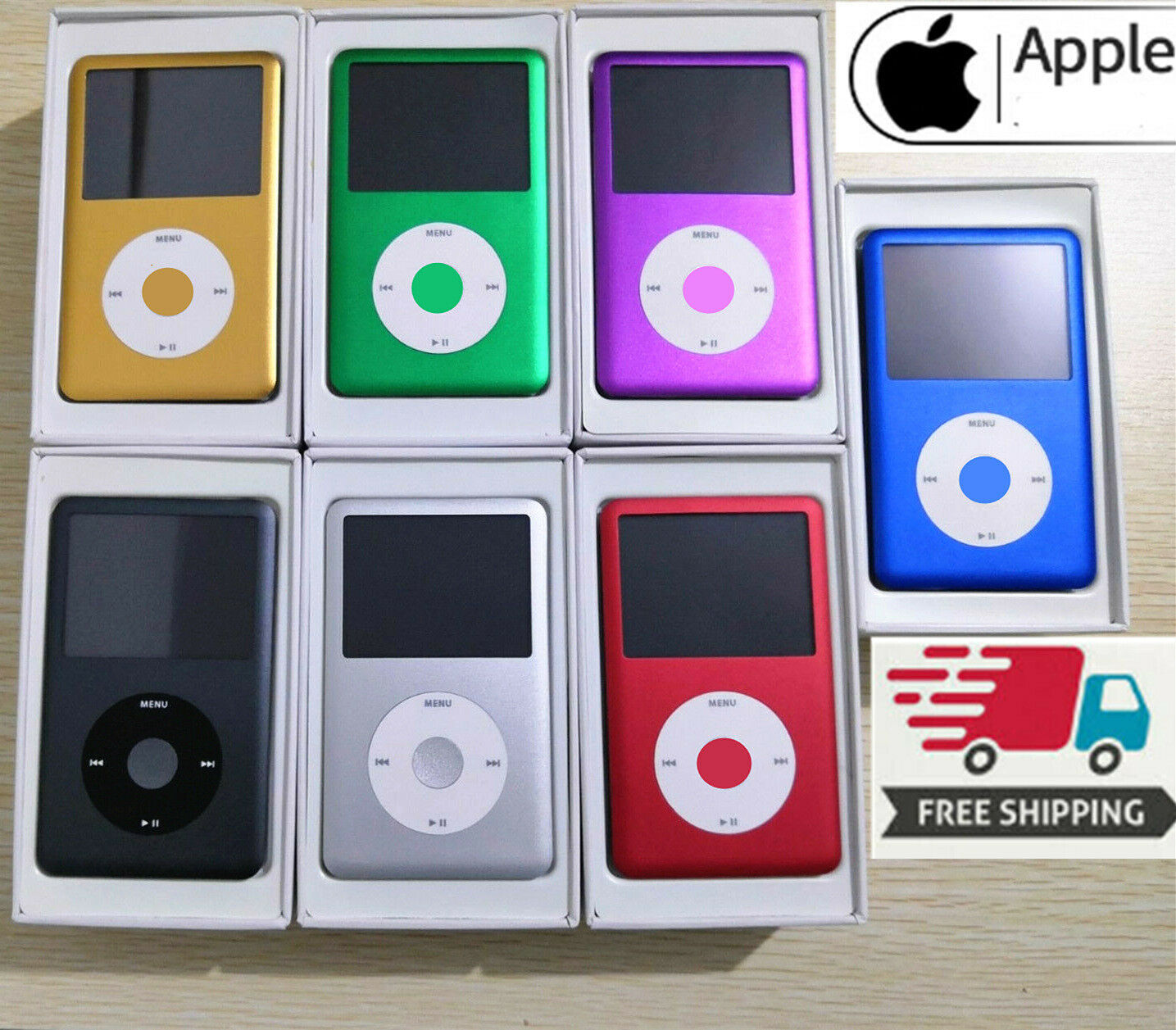 New Apple iPod Classic 7th Gen (1TB 2TB) 3000mAh Battery Flash SSD- All Colors