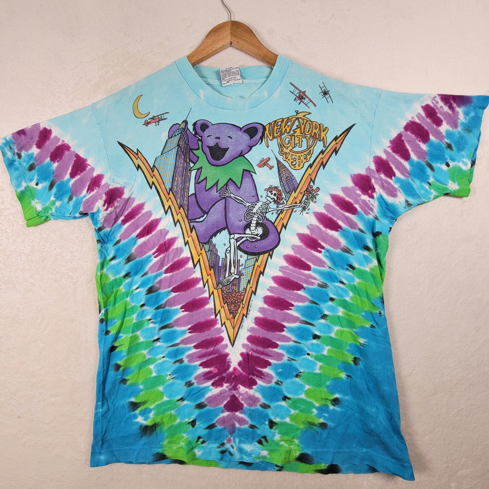 Vintage 1993 Grateful Dead New York City Dead King Kong Bear Print XL T-shirt