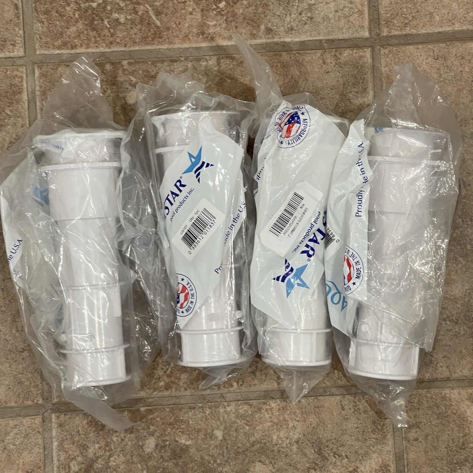 💦 AquaStar 7" Umbrella Sleeve White – Lot of 4 (New in Original Packaging) 💦