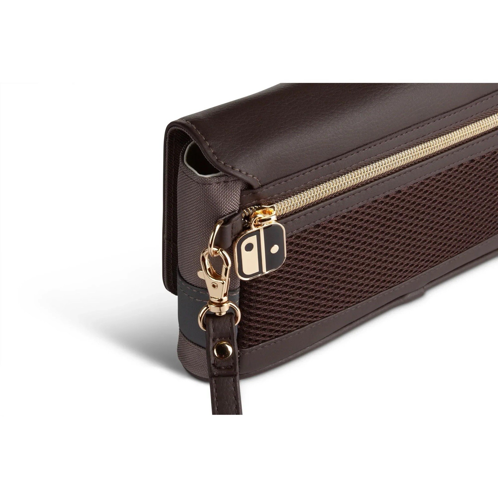 PowerA Clutch Bag Carrying Case, Padded Wrist Strap for Switch/Switch Lite Brown