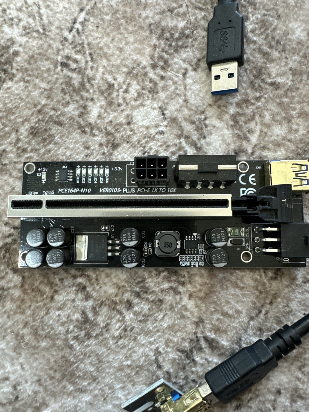 PCE164P-N10 VER010S Plus PCI-E 1x To 16x Video Card/Graphics Card(bin-8)