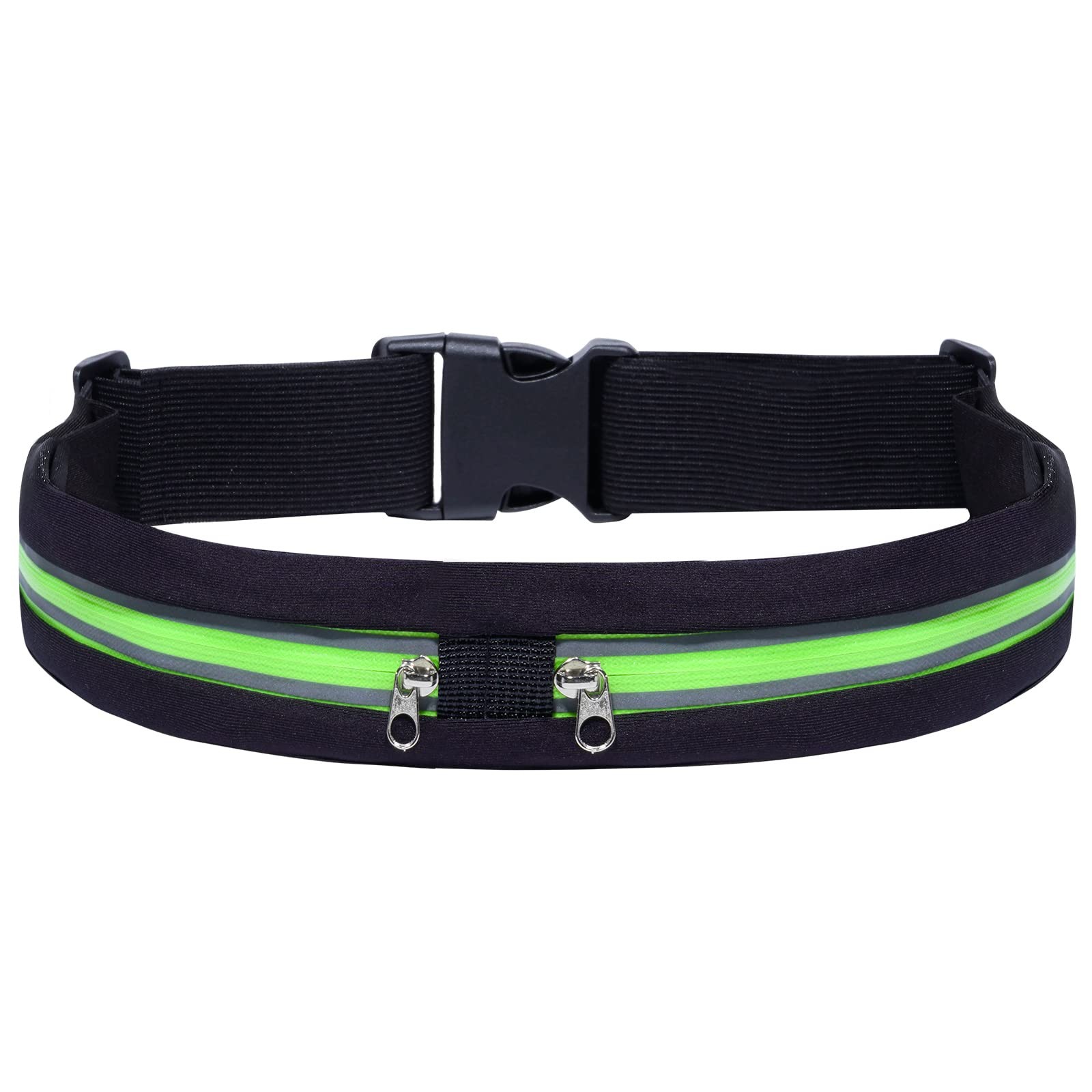 Running Belt Fanny Packs for women and 7x3.15x1.25 inches, Narrow green 001