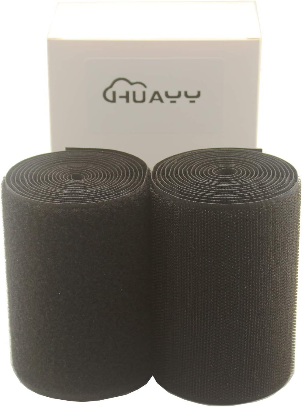 Durable 4in x 2yd Sew-On Hook and Loop Nylon Strips - Versatile & Soft