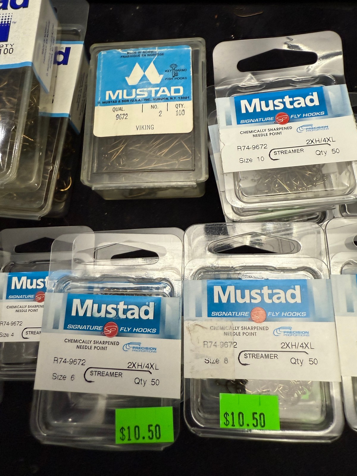 Vintage Mustad 9672 Salmon Streamer Fly Hooks