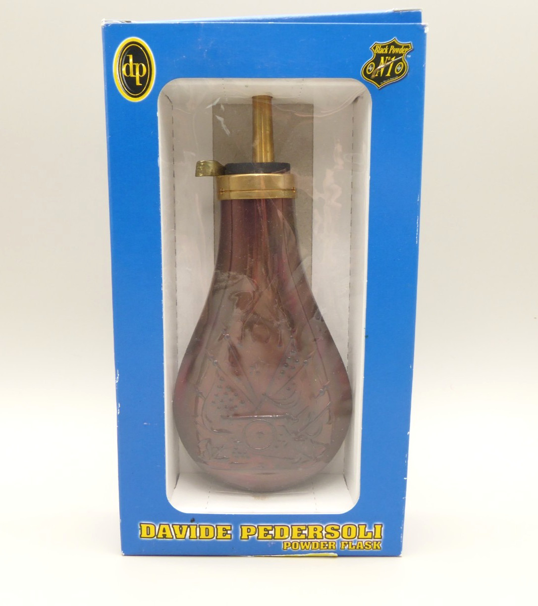 Davide Pedersoli .44 Caliber Copper Powder Flask "Colt Pattern" Italy UNUSED