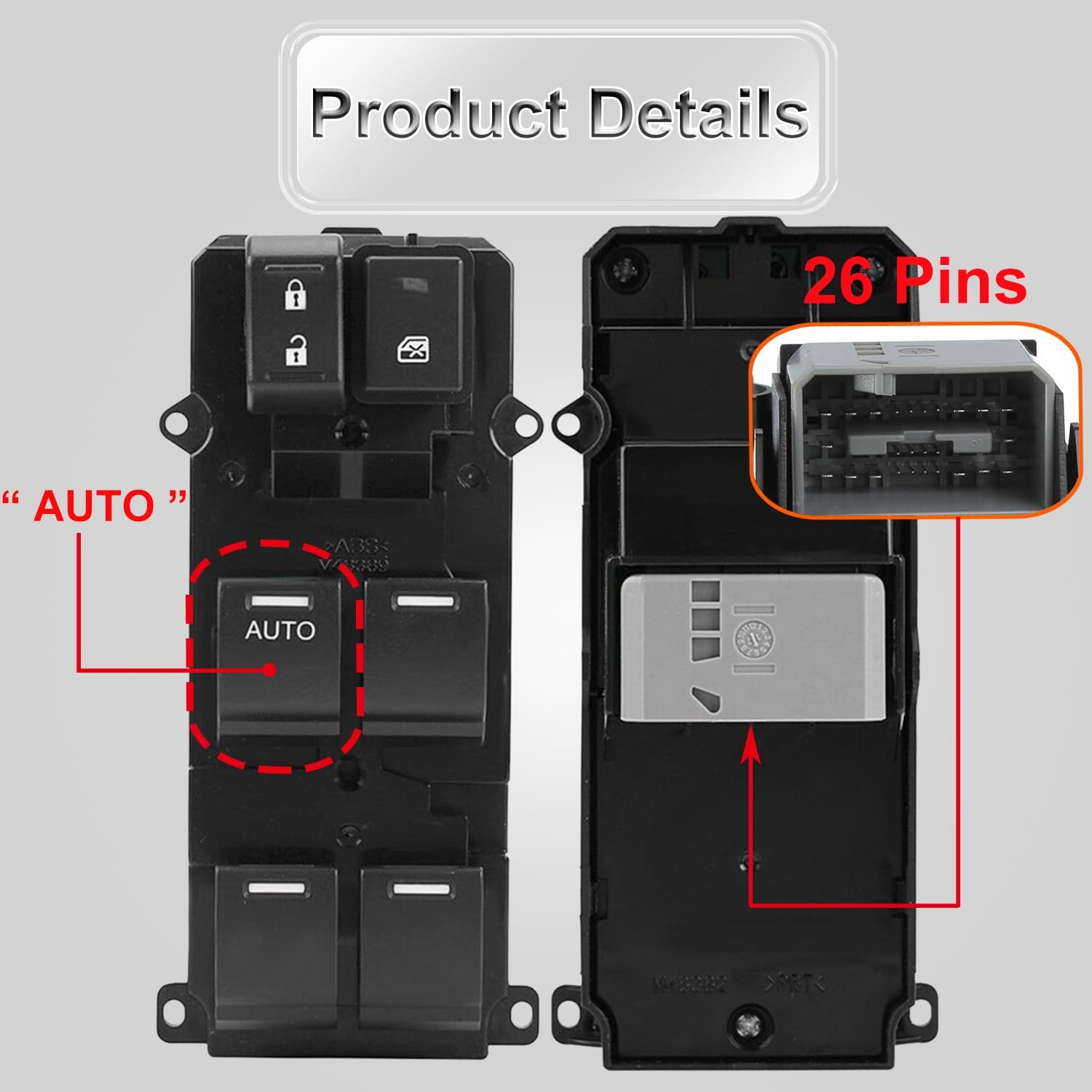 Front Left Driver Side Master Window Switch for Honda Accord Sport 2013-2017 ...