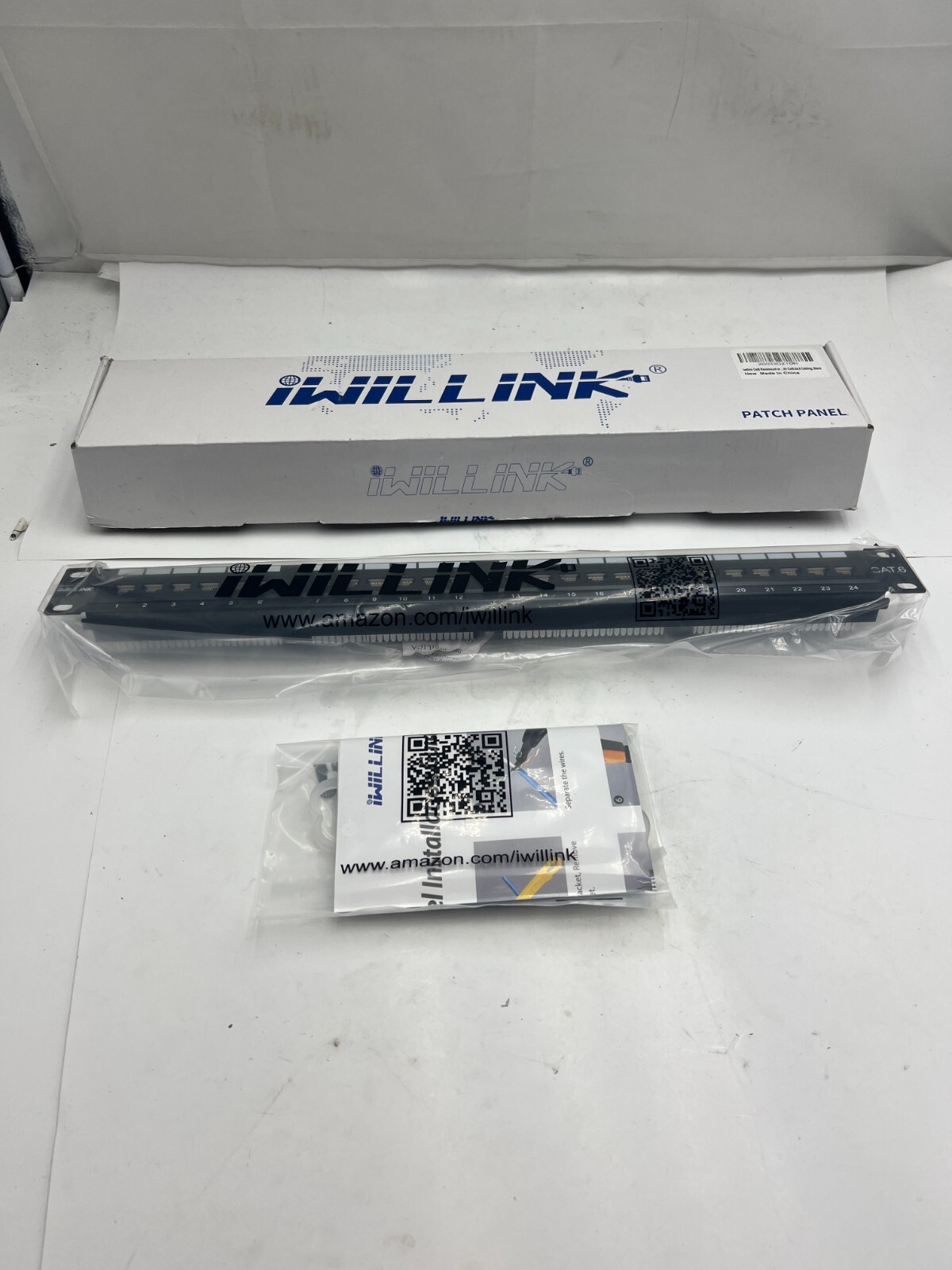 OEM Iwillink Cat6 RJ45 Rackmount Wall Mount Patch Panel Black