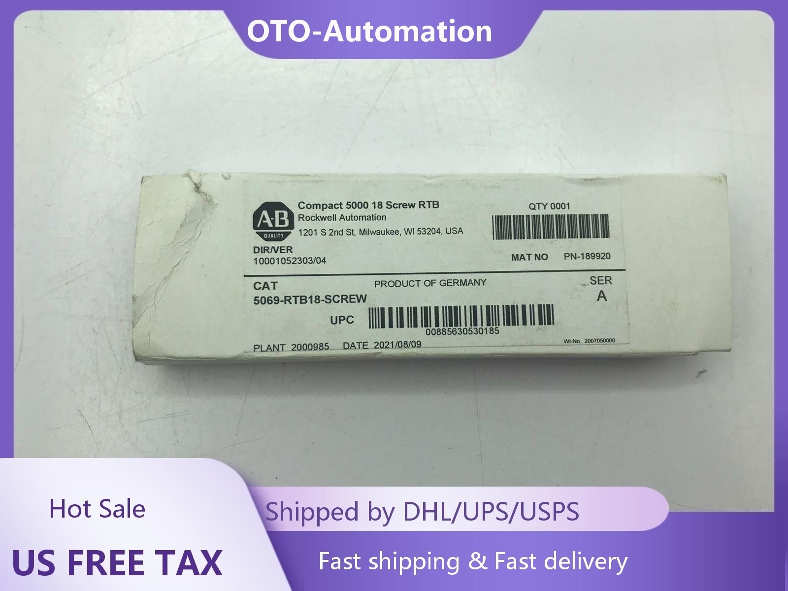 NEW ~ Allen-Bradley5069-RTB18-SCREW /A Compact 5000 18-Screw RTB SEALED