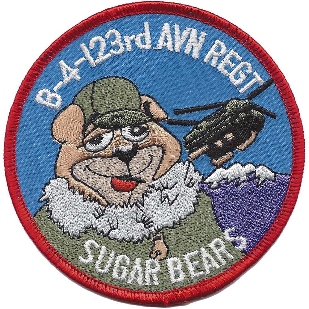 B Co 1st Battalion 123rd Regt Aviation Regiment Surgar Bears Patch
