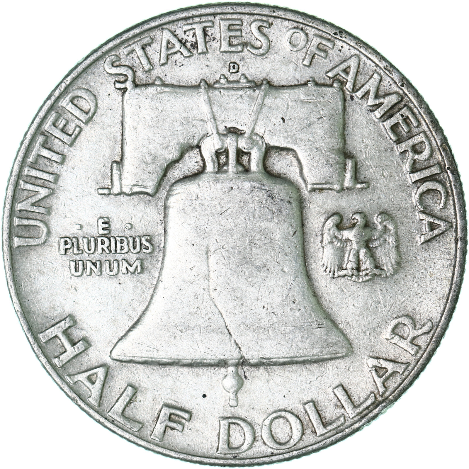 1959 D Franklin Half Dollar 90% Silver Fine FN