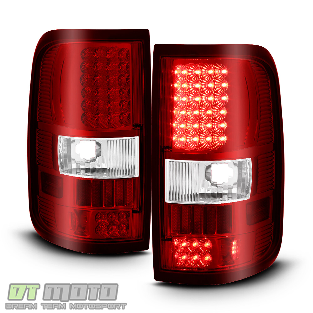 2004-2008 Ford F150 F-150 Truck Red LED Tail Lights Brake Lamps 04-08 Left+Right