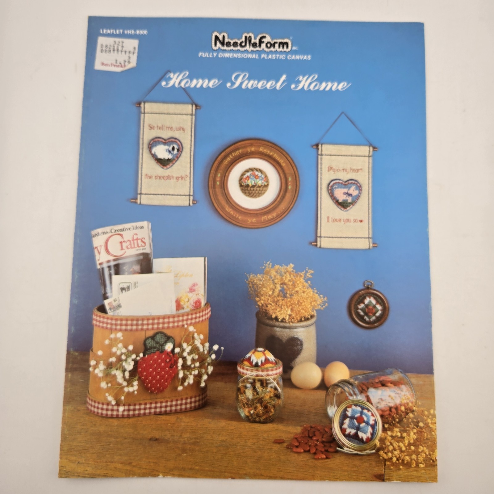 Lot of 4 NeedleForm Plastic Canvas Leaflets Patterns Needlework