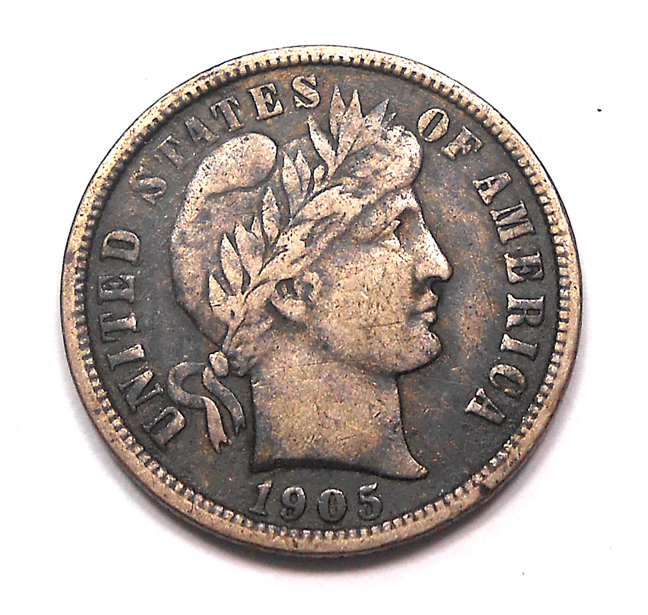 United States 1905 O Barber Liberty Head Dime F NICE Original KEY USA Ten Cents