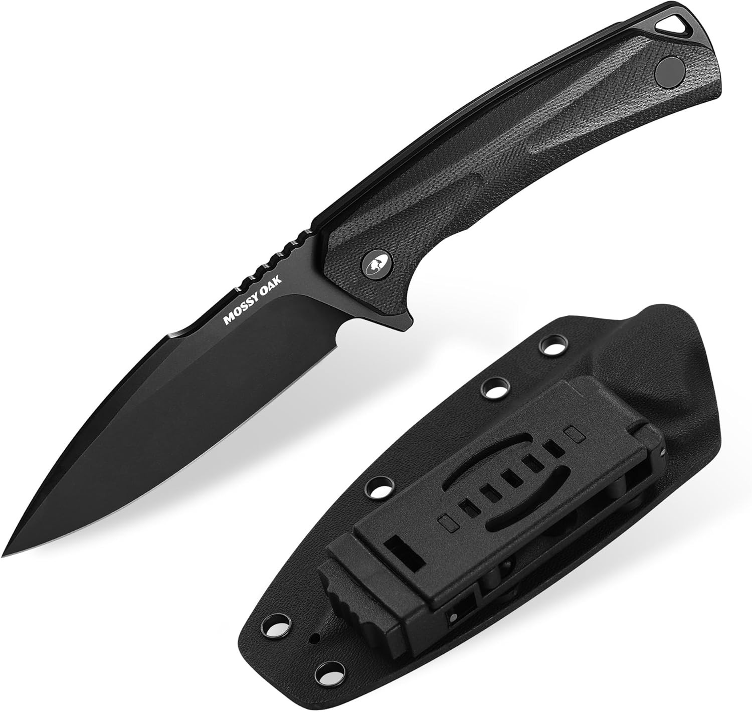 Mossy Oak 8inch Fixed Blade Hunting Knife Full Tang D2 Steel G10 Handle w/Sheath