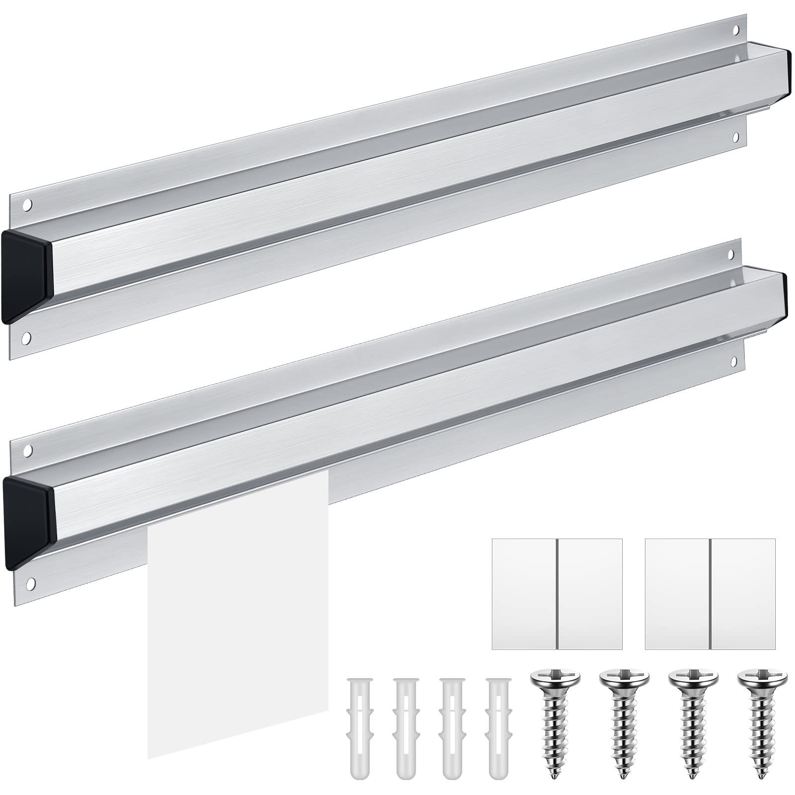 2 Pack 16" Aluminum Restaurant Ticket Holder - Receipt & Order Rack for Kitchen,
