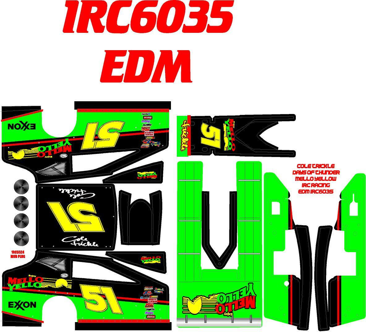 1RC EDM  WRAP 1X18 SCALE COLE TRICKLE MELLO YELLOW THEME WRAP