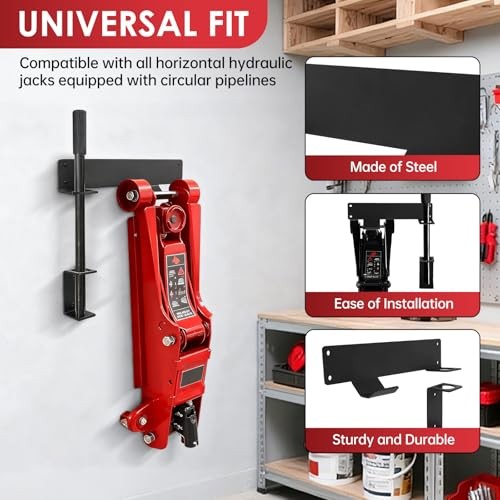 Floor Jack Wall Mount Bracket with Handle Holder Hydraulic Trolley Jack | Wall