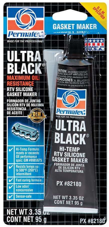 Permatex Sealant - Ultra Black - Silicone - 3.00 oz Tube - Each
