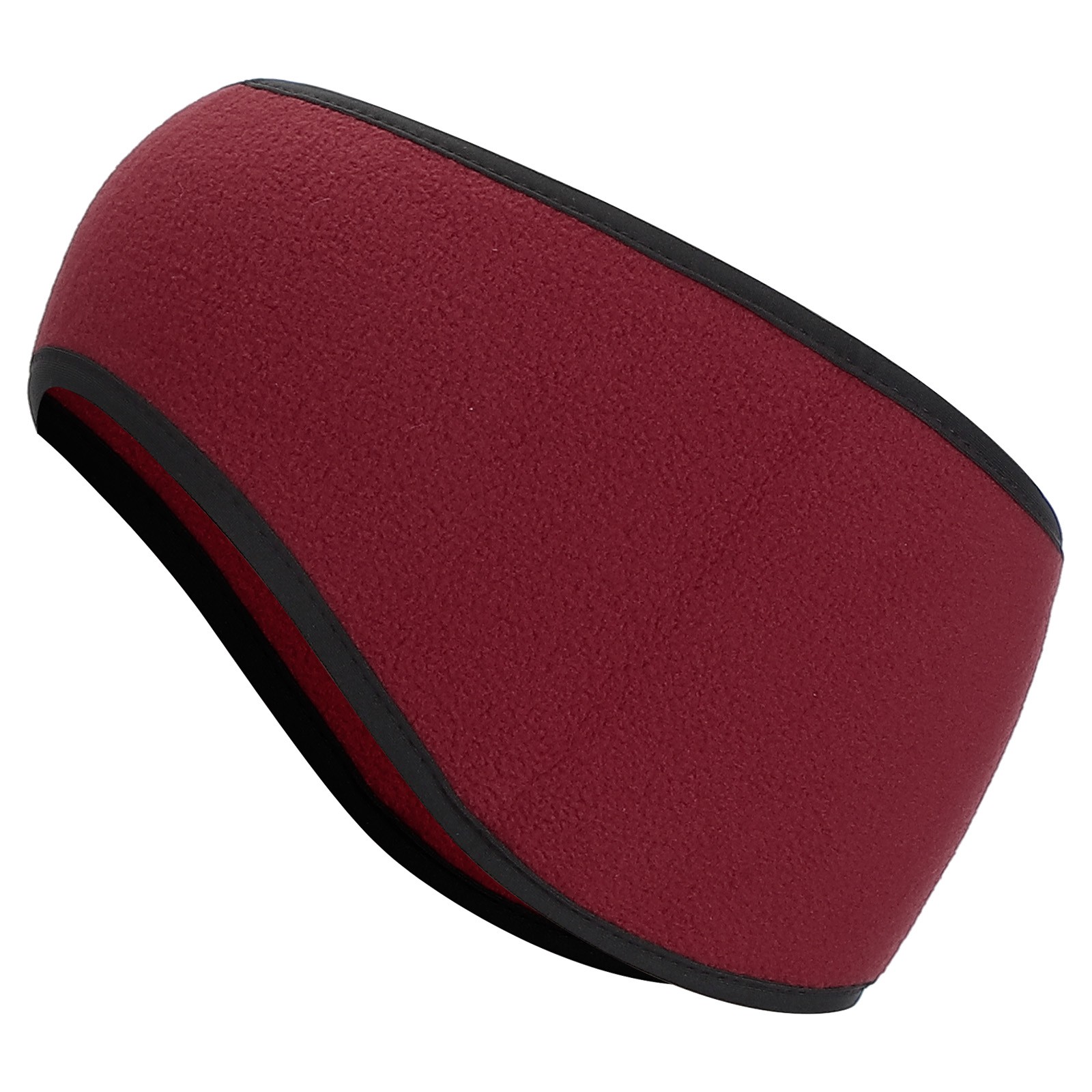 Ear Warmer Headband, Winter Stretchy Running Sweatband, Burgundy