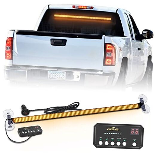 35 inch Traffic Advisor Light Bar 144 LED Rear Window Strobe Lights Amber