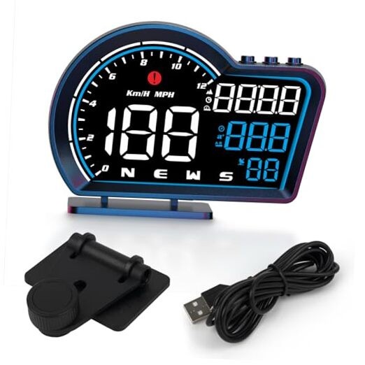 SHELITA Speedometer Heads Up Display, Car GPS HUD G16, Driving Speed, Clock,