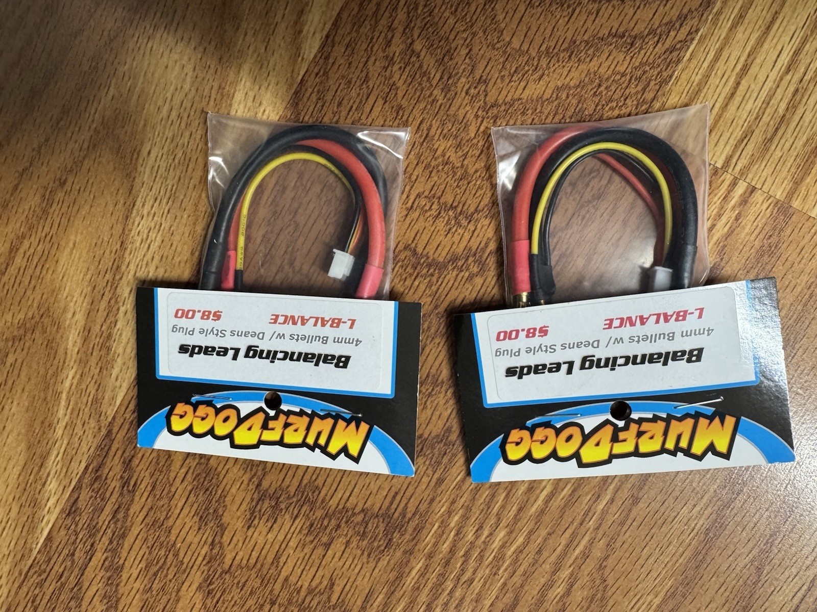 2 X Deans Female T-Plug to 4mm Male Connector LiPo Battery Lead Wire
