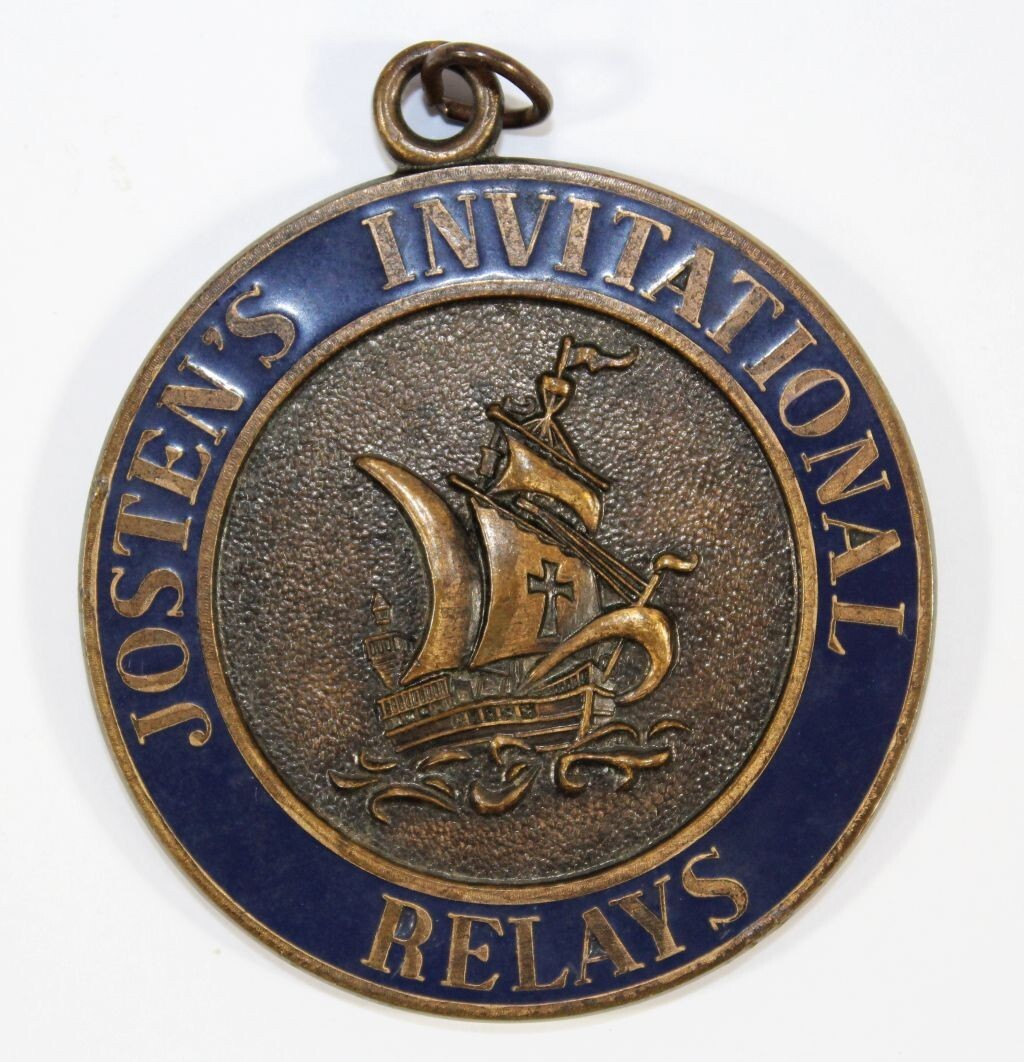 Josten's Invitational Relays Bronze 2" 2oz Medallion Pendant Medal Rare.