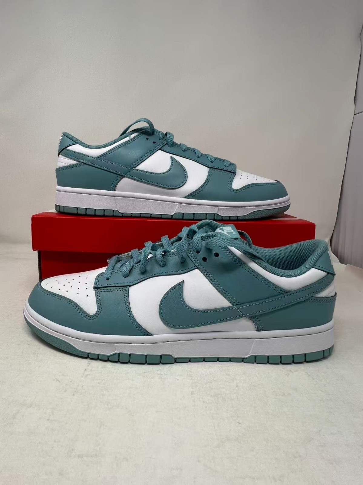 Nike Dunk Low Retro Shoes White Denim Turquoise DV0833-106 Men's Size 13