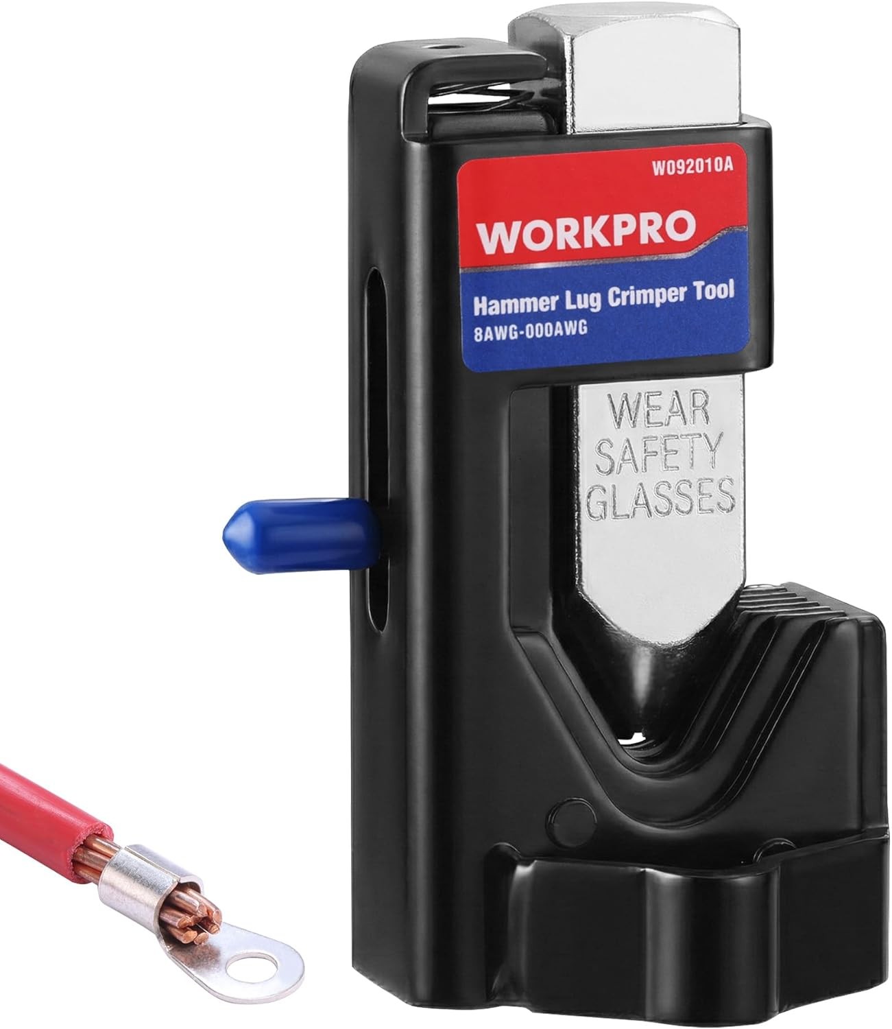 WORKPRO Battery Audio Weld Cables Hammer Crimper Wire Terminal Lug Crimping Tool