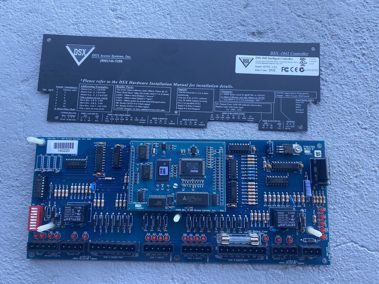 DSX ACCESS SYSTEMS DSX-1042 Controller
