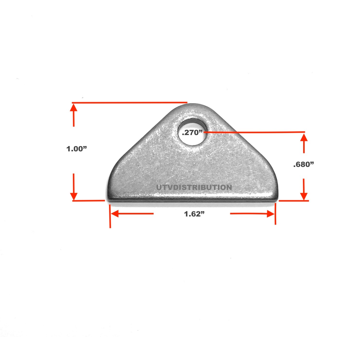 TABS / WELD TAB WITH HD 1/4" HOLE FLAT MOUNTING TAB 10 Gauge THICK