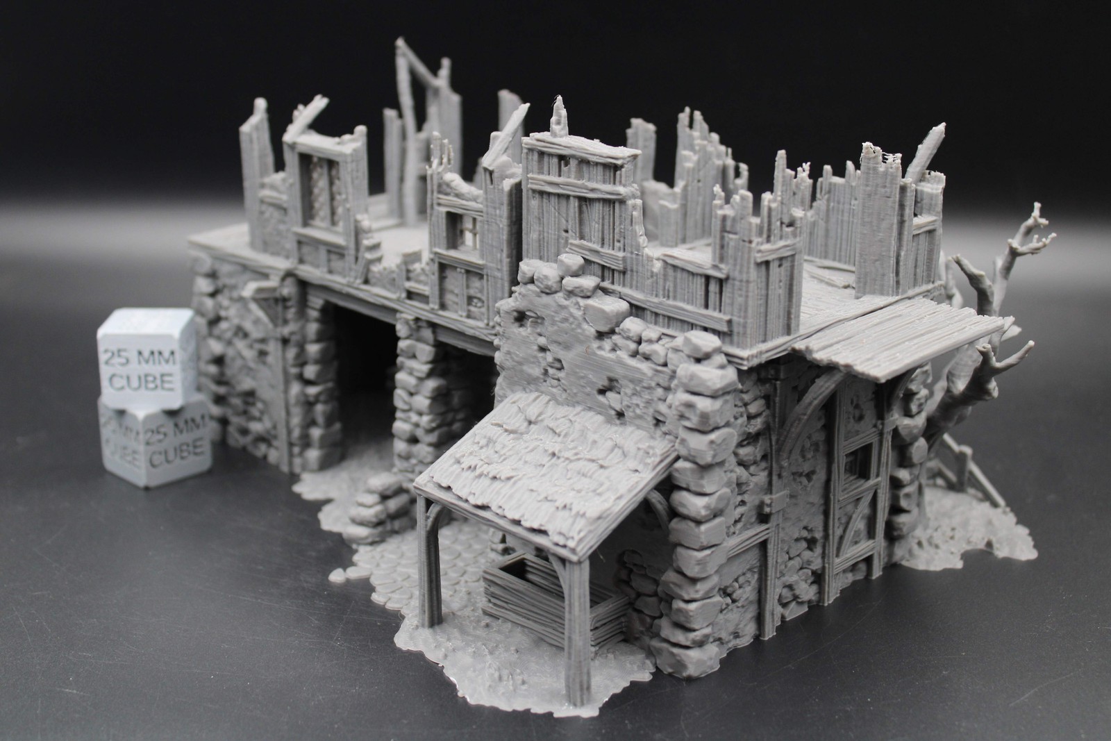Tabletop Terrain Fantasy Barn Warehouse Storehouse Ruin Abandoned Dnd RPG wargam