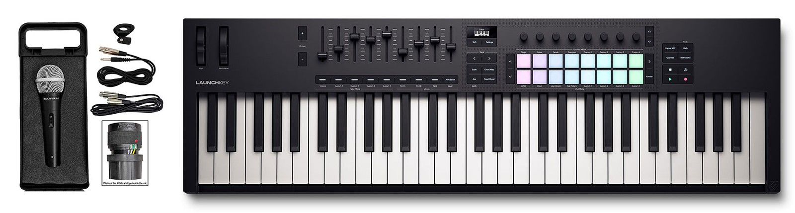 Novation LAUNCHKEY 61 MK4 61-Key USB MIDI Ableton Keyboard Controller+Microphone