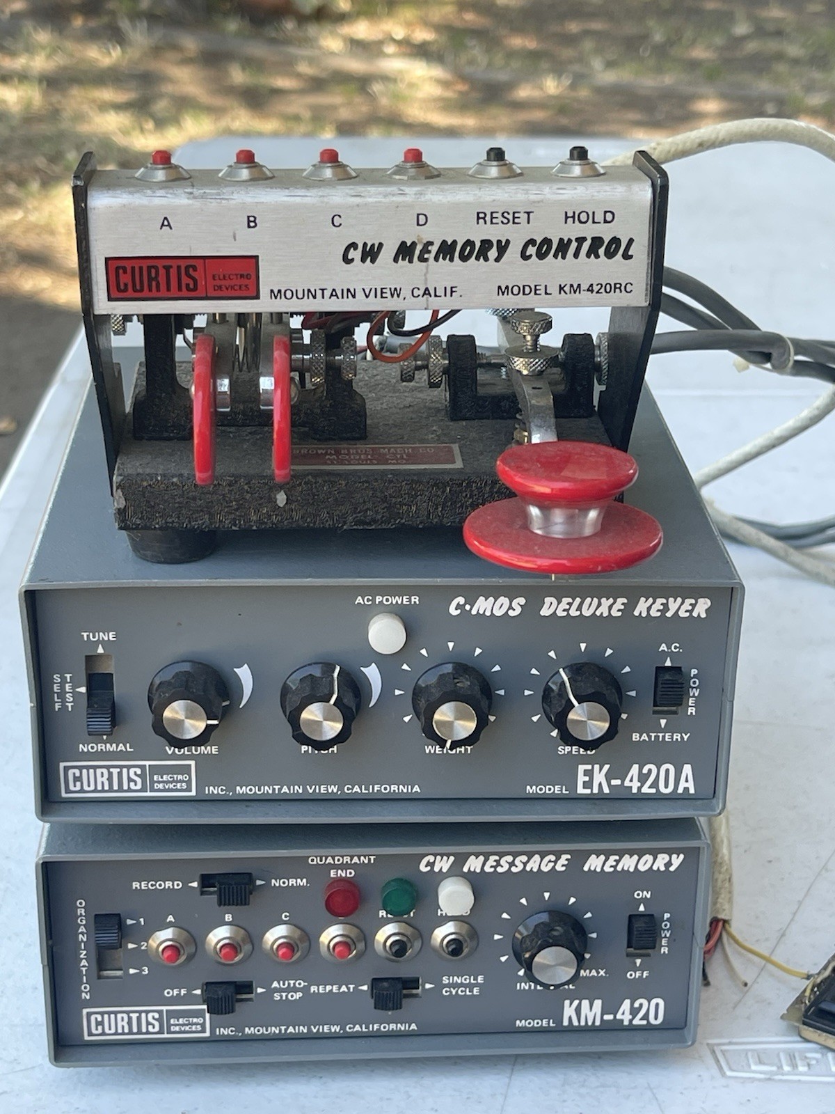 Curtis Electro Devices RARE BUNDLE KM-420 - EK-420 - KM-420 MORSE CODE SYSTEM