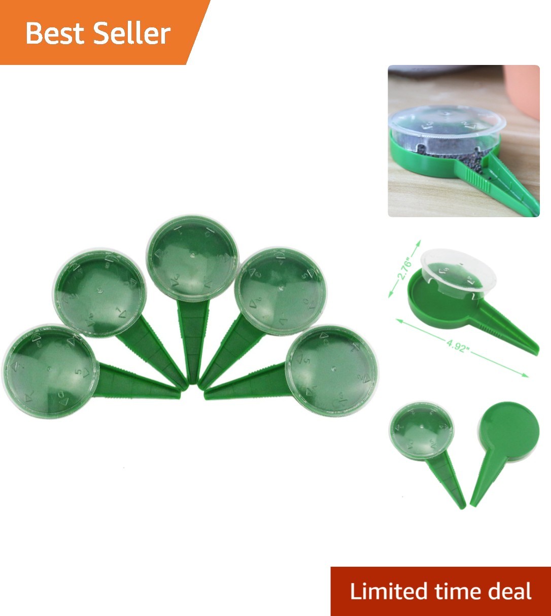 Compact 5 PCS Seed Dispenser - Ideal for Flowers, Herbs, and Vegetables