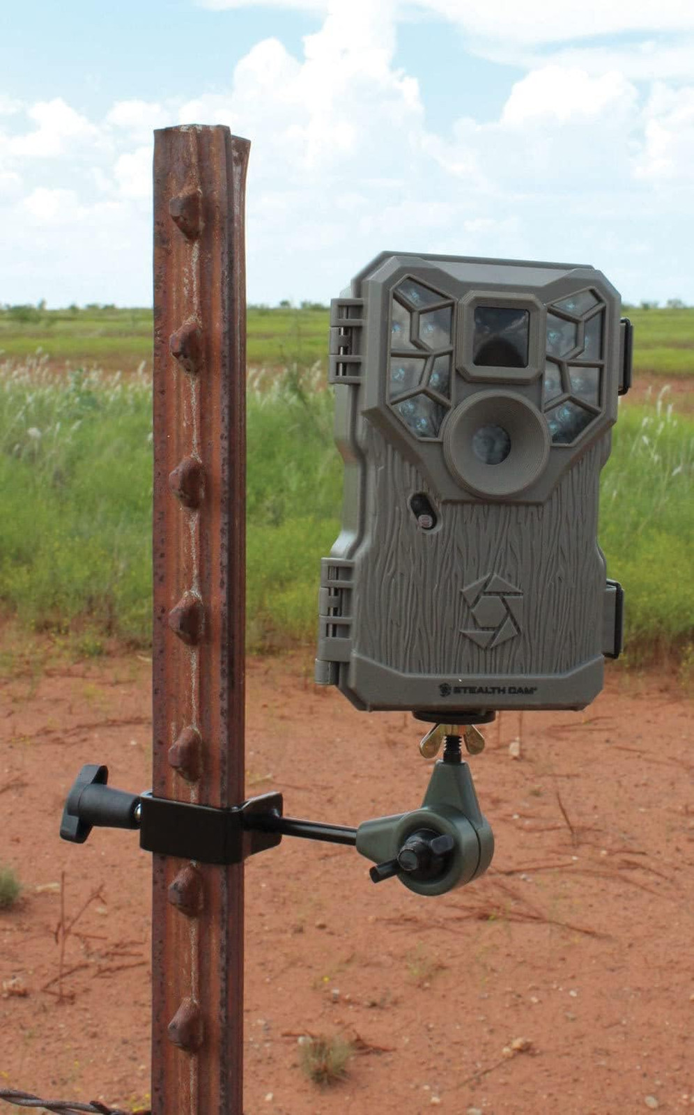 T Post Trail Camera Holder Adjustable Mount T-Post Fence Camera Clamp Compatible
