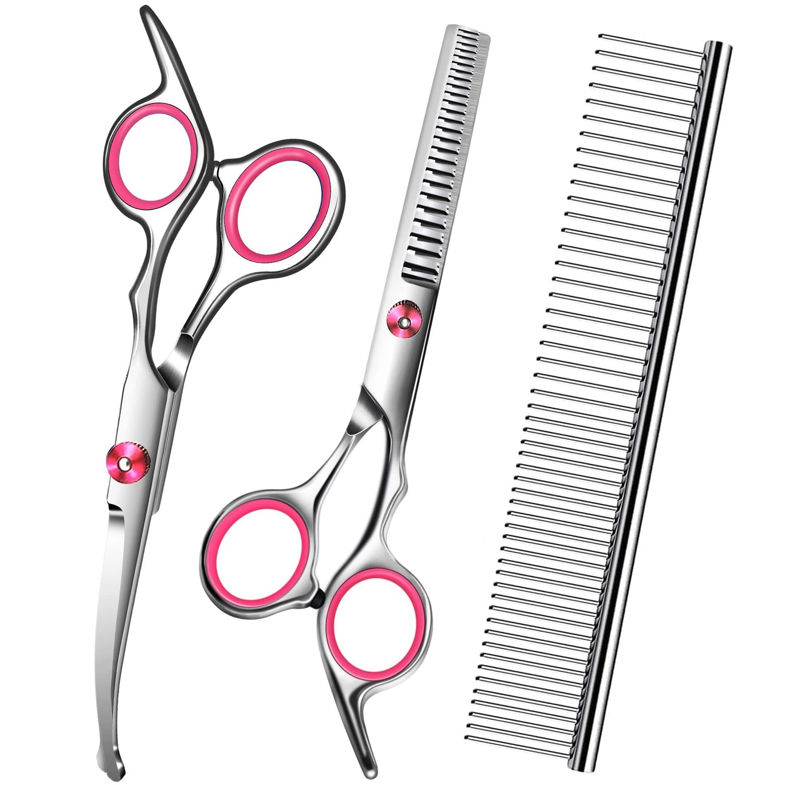 Dog Grooming Scissors with Safety Round Tip,Pet Grooming scissors Kit,Dog She...