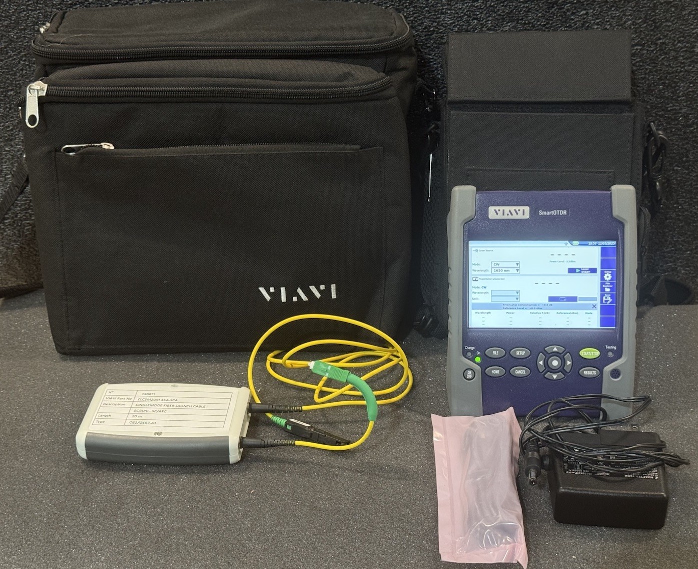 VIAVI E118FA65PPM SmartOTDR Fiber Test Kit 1650nm Live PON Power Meter 21A7Q
