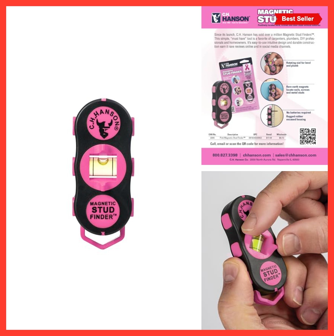 Magnetic Stud Finder Plastic Wall Stud Finder Metal Detector Scanner Locator